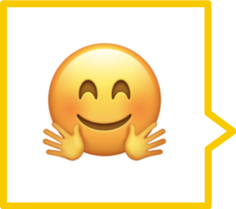 A hugging emoji